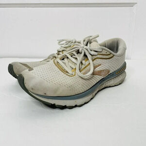 Brooks Adrenaline GTS 20 Running Shoes 7.5B Womens 1202961B164 Gray Gold Sneaker